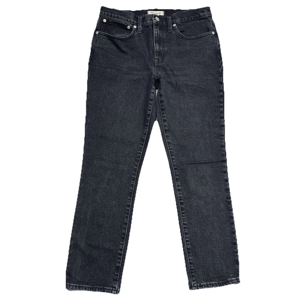 Madewell Tomboy Straight Jeans 28 Black High Mid Denim Womens Measures 31 x 26